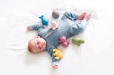 Natural Organic Rubber Teether, Rattle & Bath Toy - Octopus