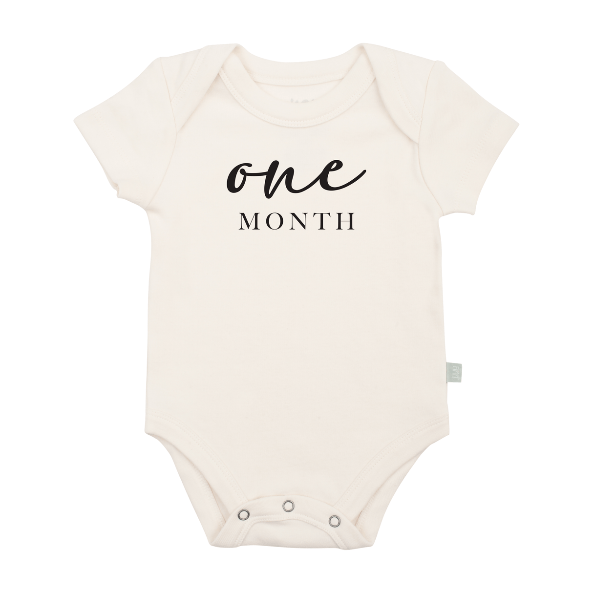 graphic bodysuit | one month milestone charcoal