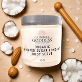 Organic Whipped Sugar Fondant Exfoliating Body Scrub - Crepey Skin Treatment