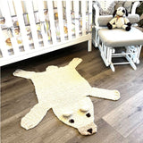 Organic Wool Play Mat + Nursery Rug  | Polar Bear