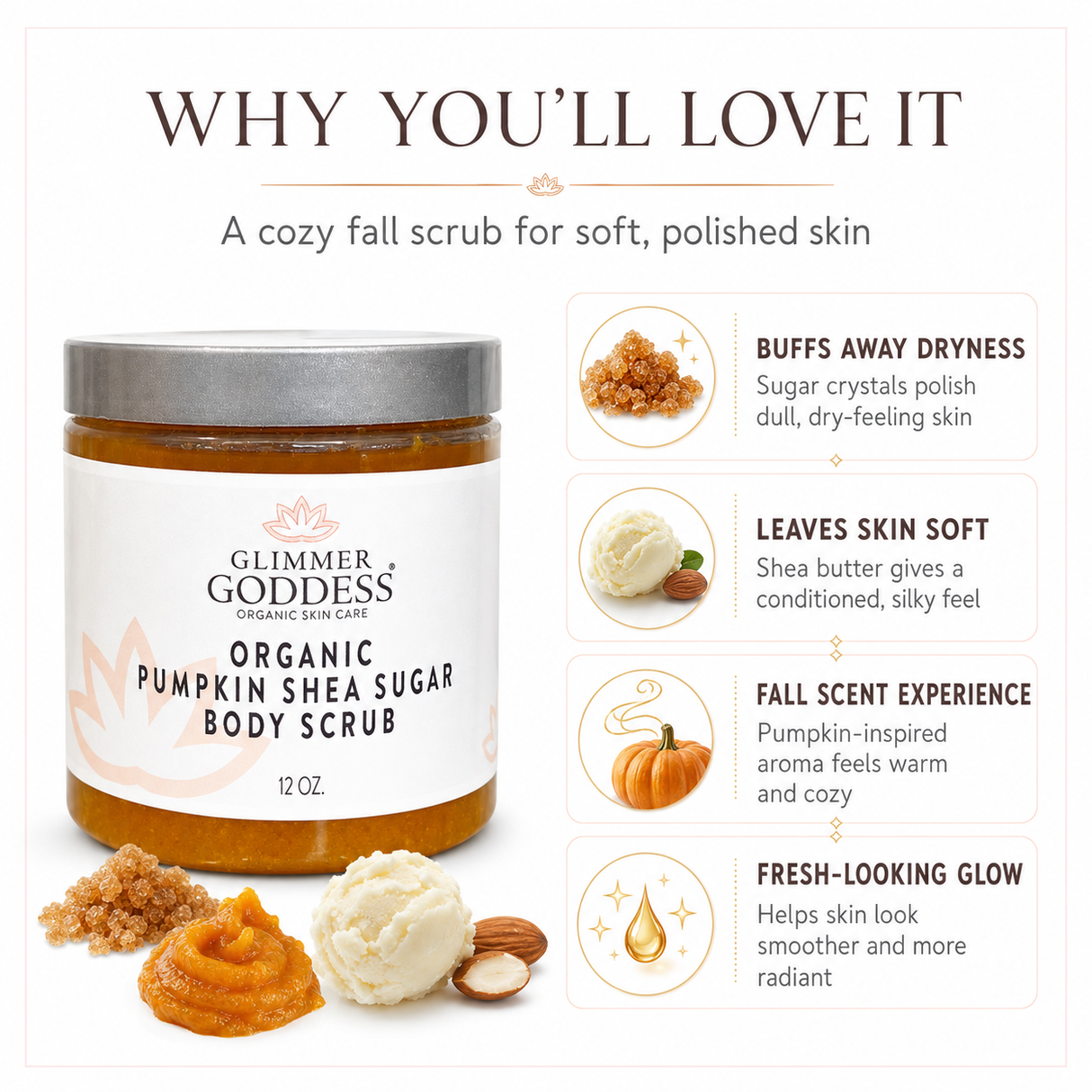 Organic Pumpkin Shea Sugar Body Scrub