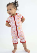 Bamboo Short Romper - Rainnbow