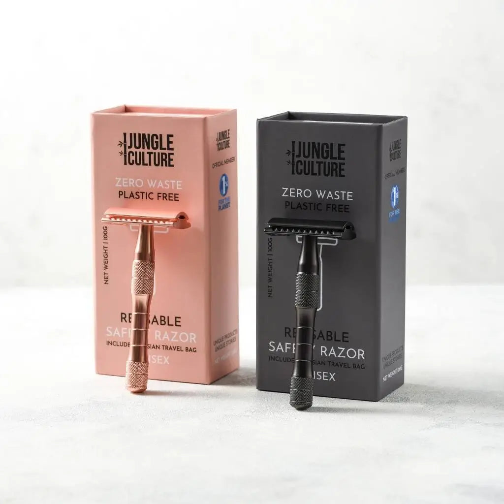 Reusable Safety Razors - Rose Gold or Black