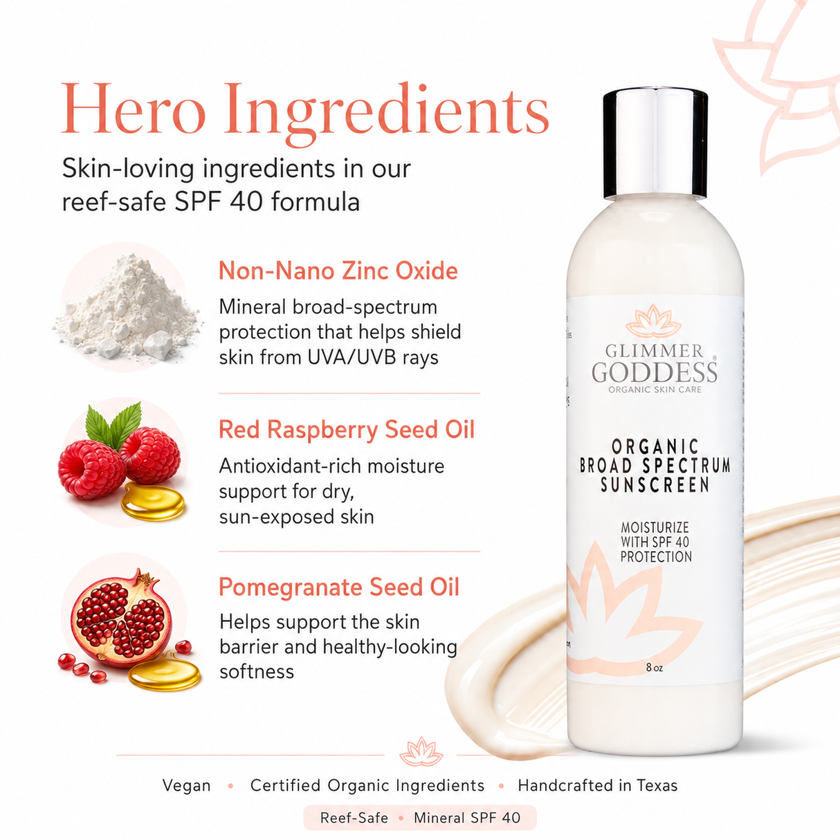 Organic Reef-Safe Sunscreen - Broad Spectrum SPF 40