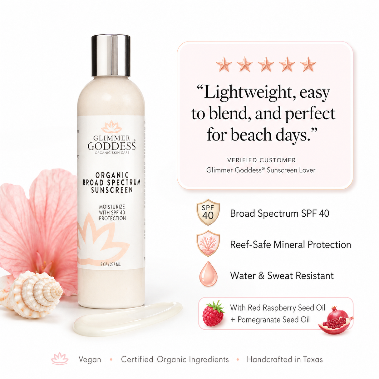Organic Reef-Safe Sunscreen - Broad Spectrum SPF 40