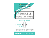 REUSABLE PADS - ORGANIC COTTON - 2 PACK