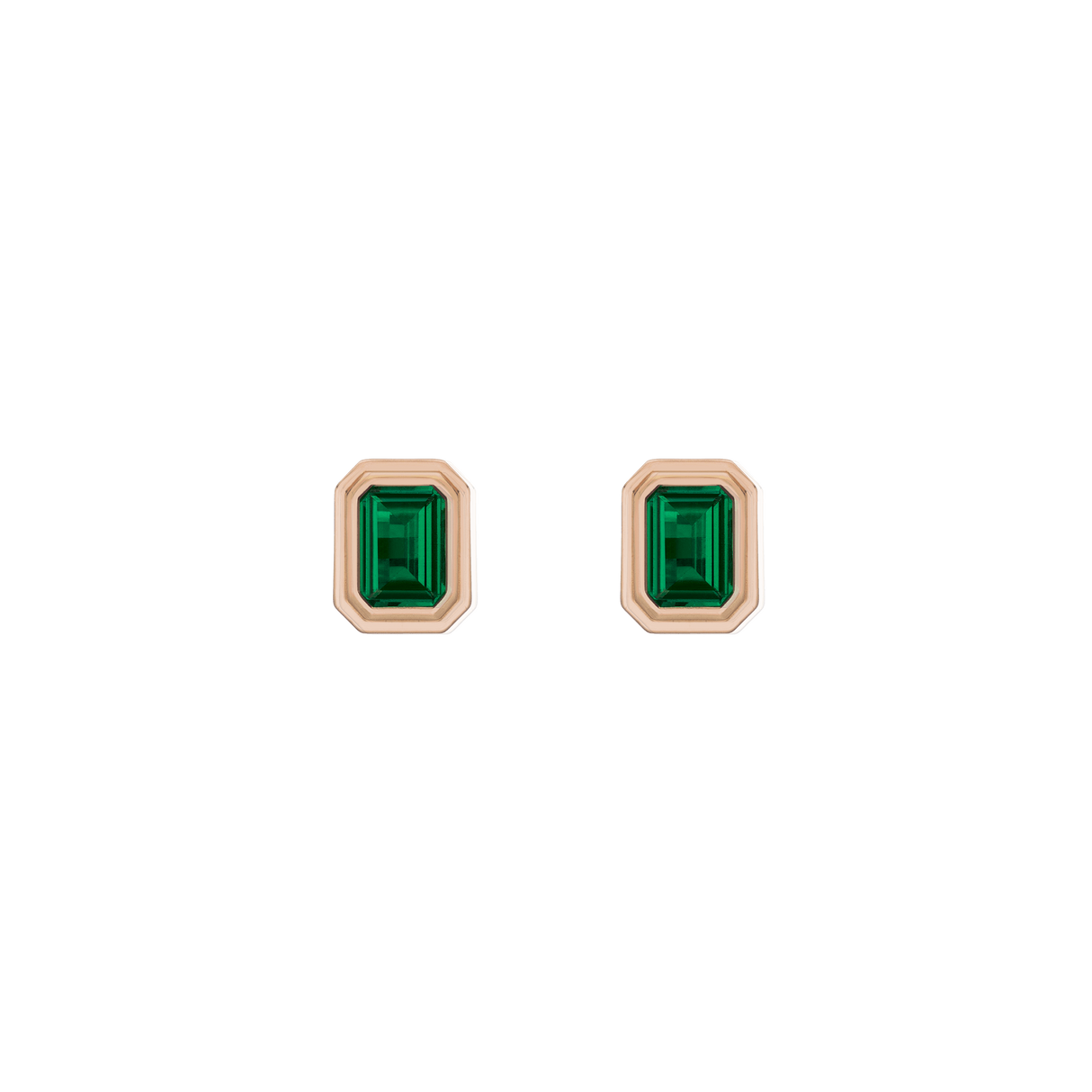 Lab Grown Emerald Heirloom Stud Earrings