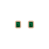 Lab Grown Emerald Heirloom Stud Earrings