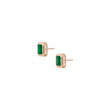 Lab Grown Emerald Heirloom Stud Earrings