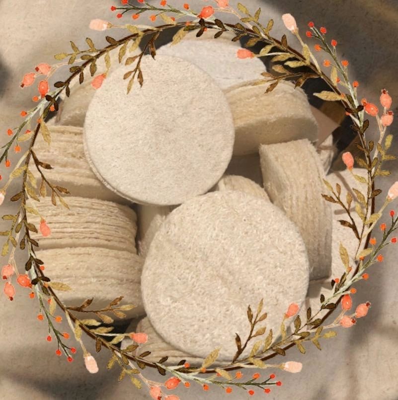 10-Pack Natural Loofah Pads
