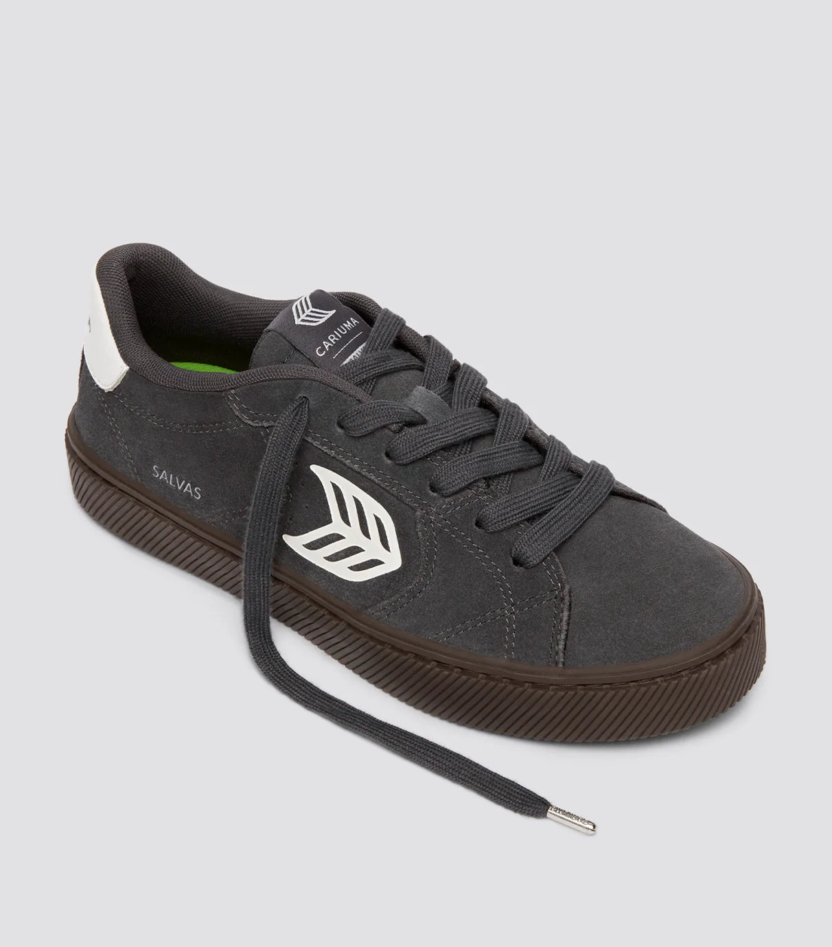 SALVAS Suede Magnet Grey Warm White Logo