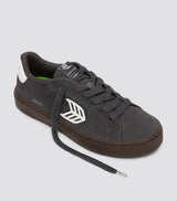 SALVAS Suede Magnet Grey Warm White Logo