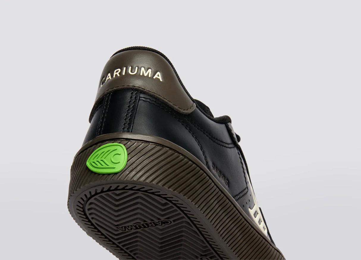 SALVAS Leather Teak Black Ivory Logo