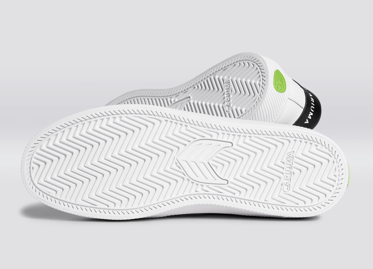 SALVAS Leather White Black Logo