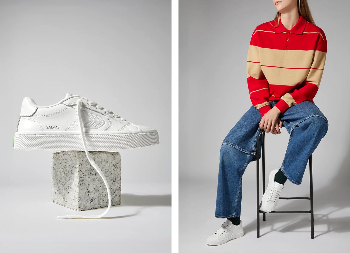 SALVAS Leather White