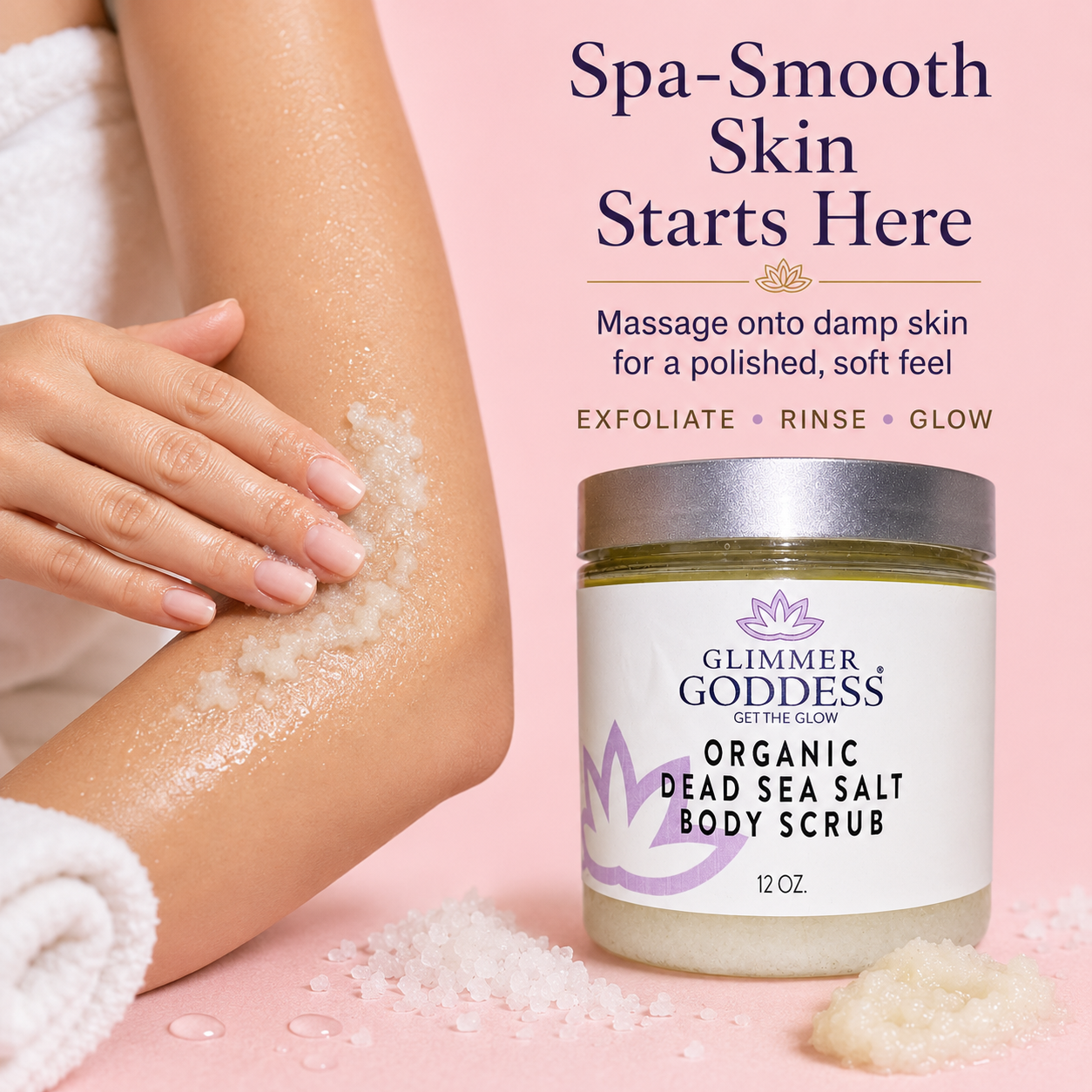 Organic Body Scrub with Dead Sea Salt & Shea Butter