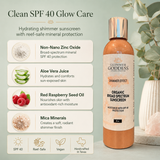 Goddess Glow Shimmer Suntan Lotion SPF 40 – Reef-Safe Radiance