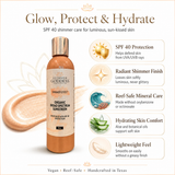 Goddess Glow Shimmer Suntan Lotion SPF 40 – Reef-Safe Radiance