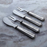 Silver Antique Maharaja Cheese Spreader & Fork 4 Pc. Set