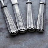 Silver Antique Maharaja Cheese Spreader & Fork 4 Pc. Set