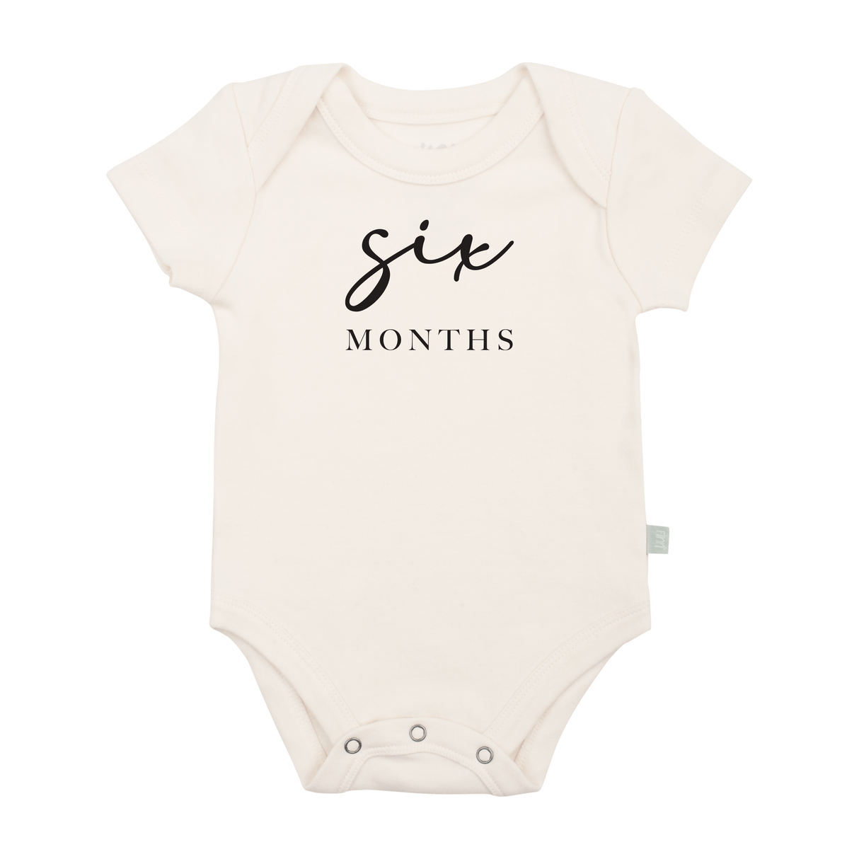 graphic bodysuit | six months milestone charcoal