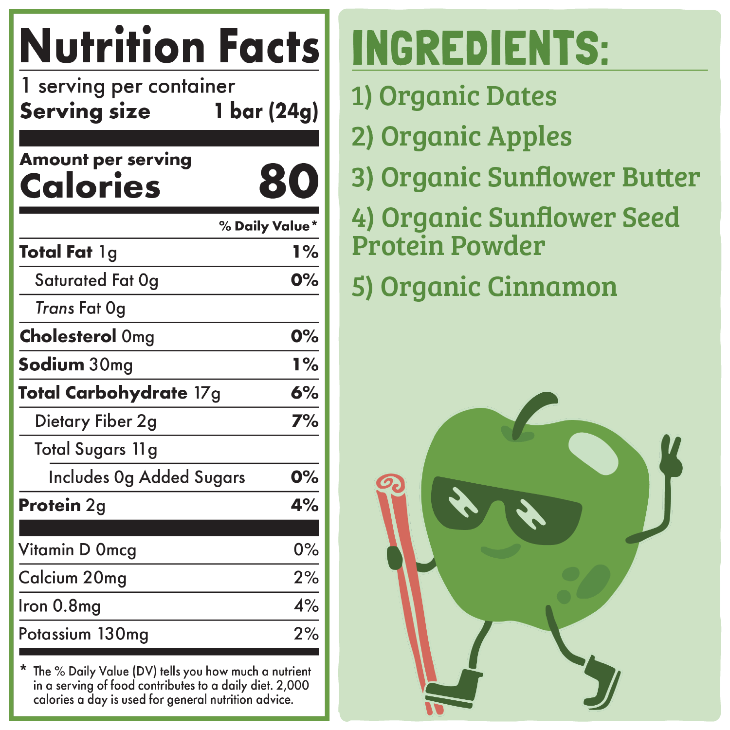 Skout Organic Apple Pie Kids Bar
