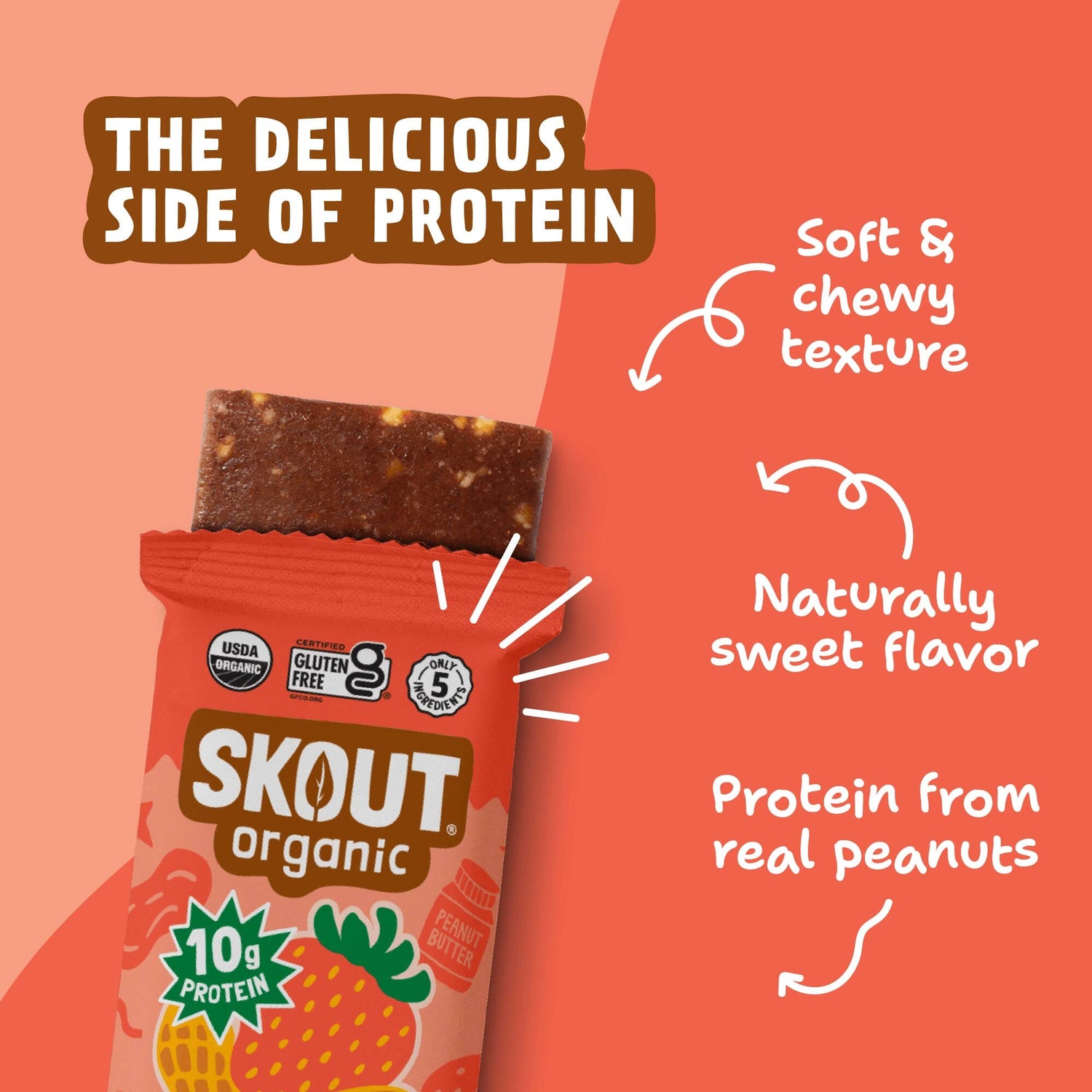 Skout Organic Peanut Butter & Jelly Protein Bar