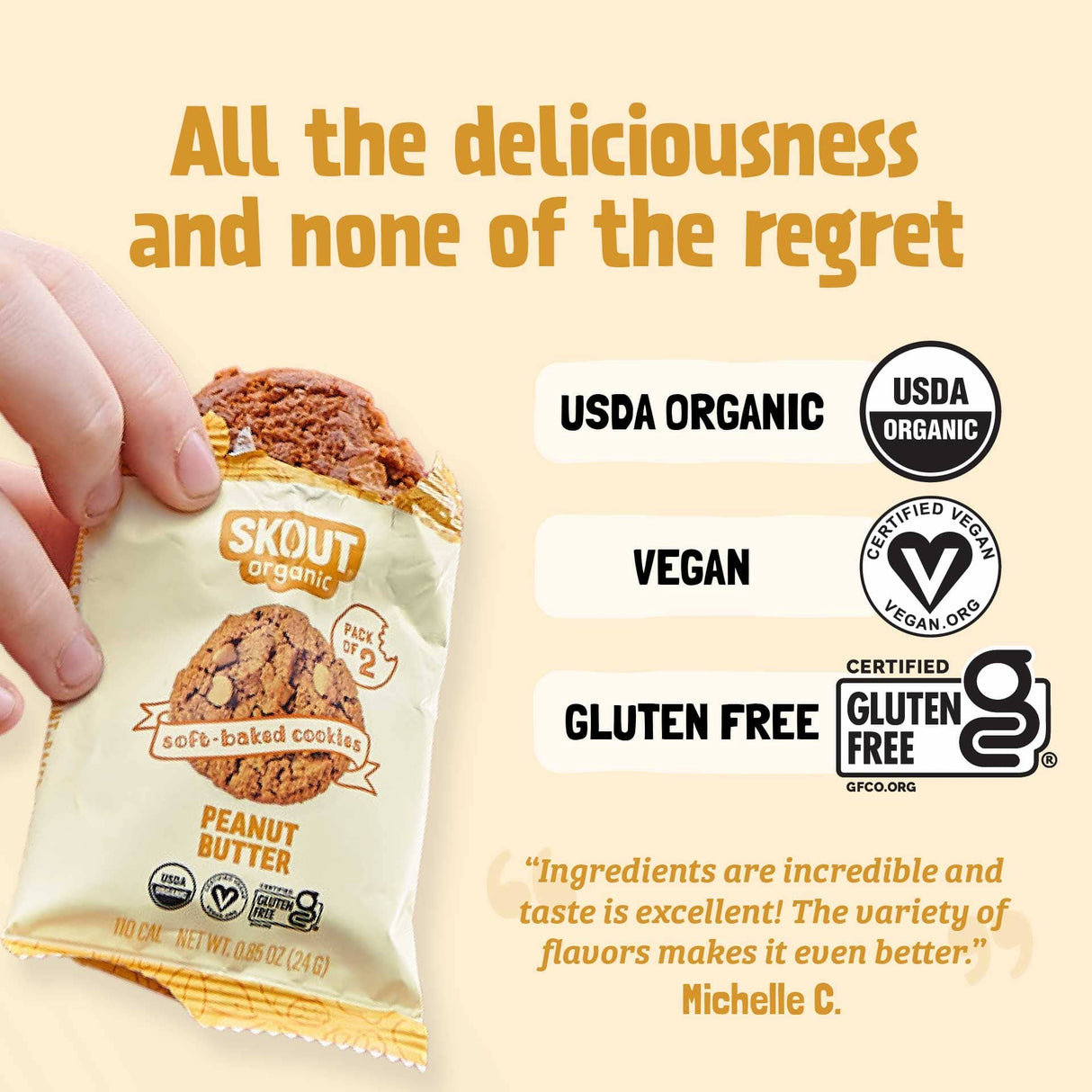Skout Organic Peanut Butter Soft Baked Cookies