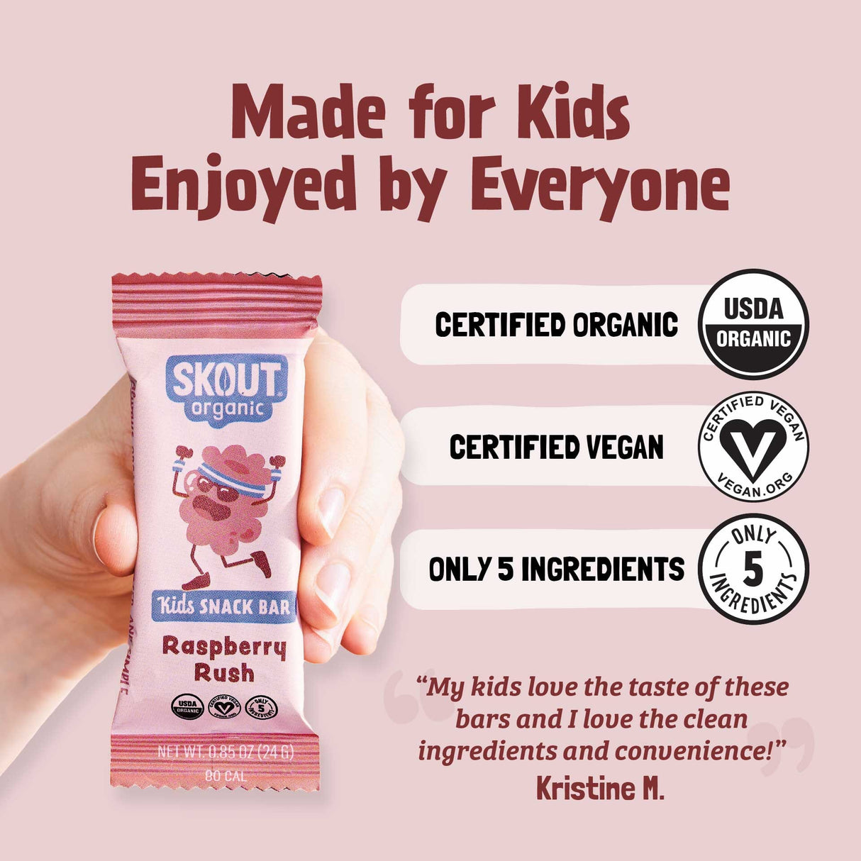 Skout Organic Raspberry Rush Kids Bar