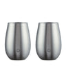 Stainless Steel Sauvignon Blanc Wine Glass, Set of 2 - Steel