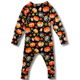 Bamboo Long Sleeve Romper in Spiced Autumn