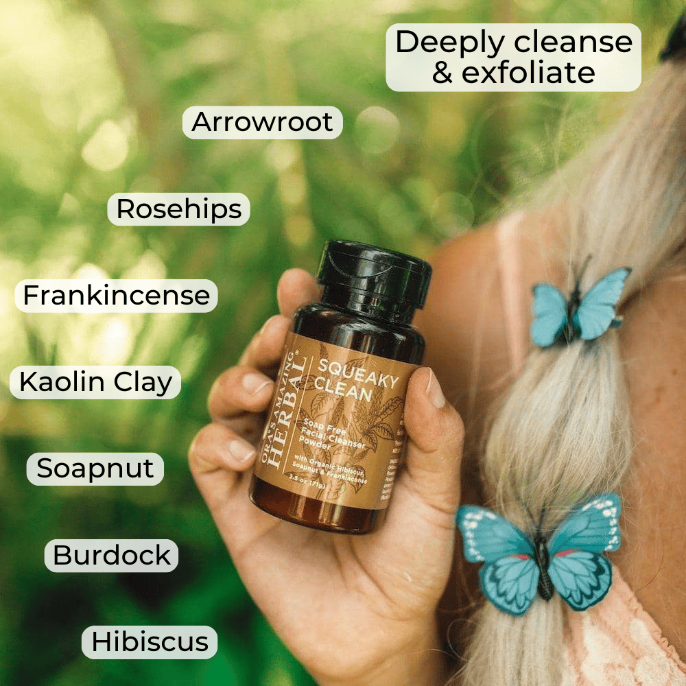 Squeaky Clean, Soap Free Facial Exfoliating Cleansing Powder