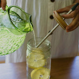 Bamboo Mason Jar Lids with Straw Hole