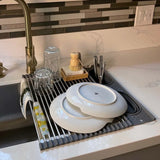 Roll up Silicone & Stainless Steel Dish Drying Rack
