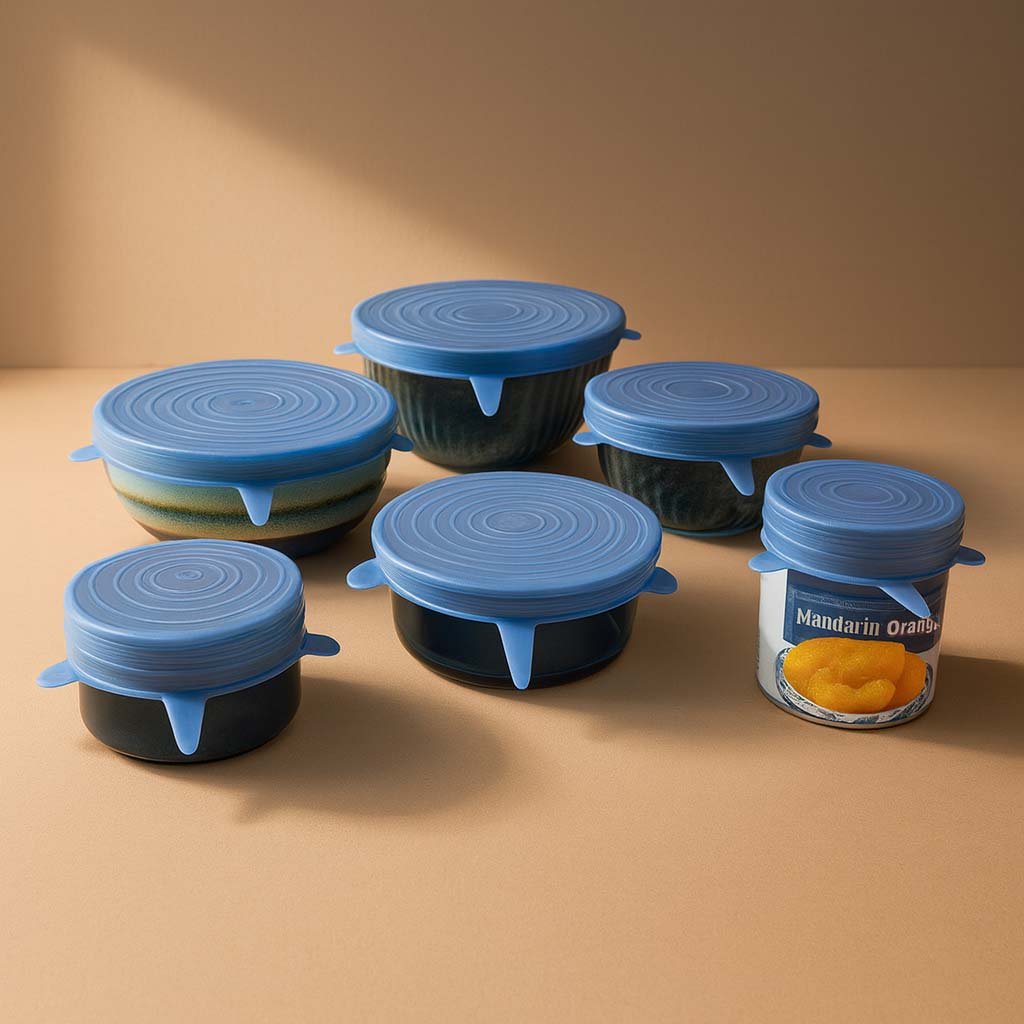 Stretchy Bowl Lids 6 Pack - Food-Safe Silicone