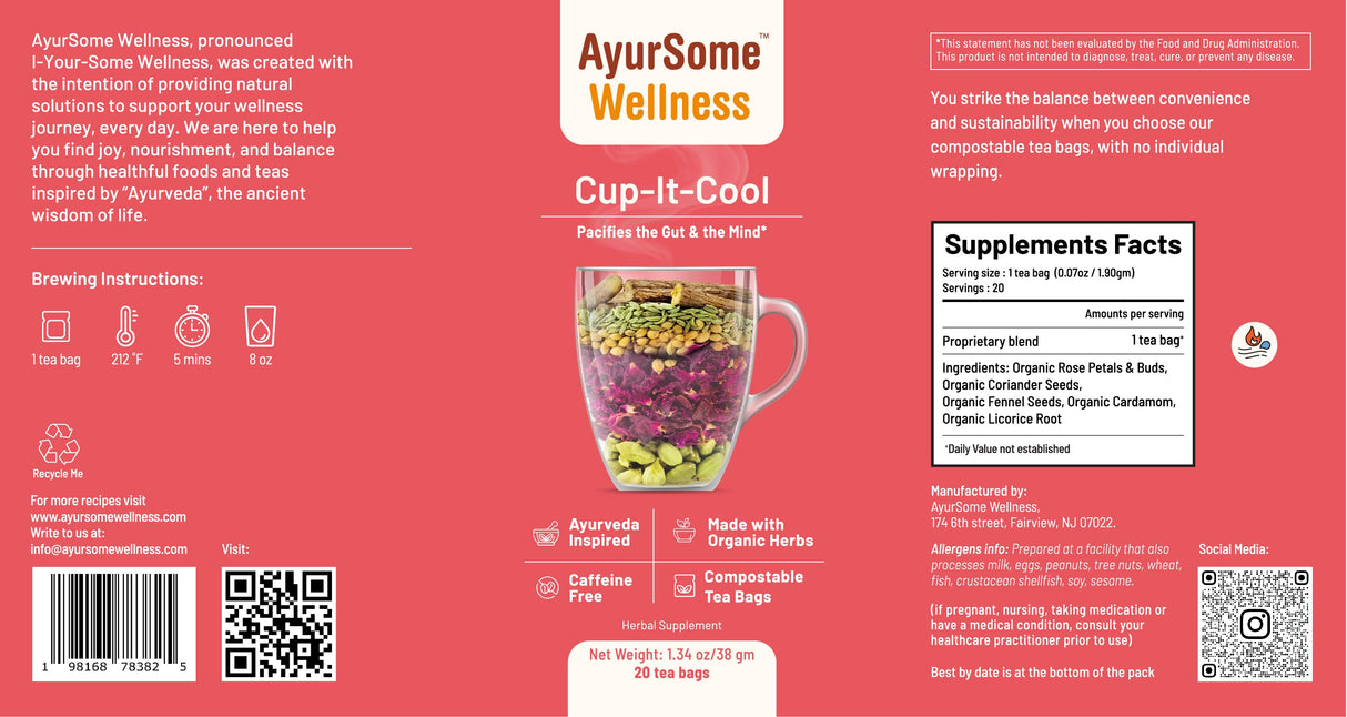 Cup-It-Cool Tea | Organic Rose & Licorice Herbs Tea Blend