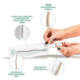 Gentle Green Toothbrush Family Pack (10 Count) – Eco-Friendly Wheat Straw Toothbrushes for Sensitive Teeth | BPA-Free, Travel-Friendly, Plastic-Free