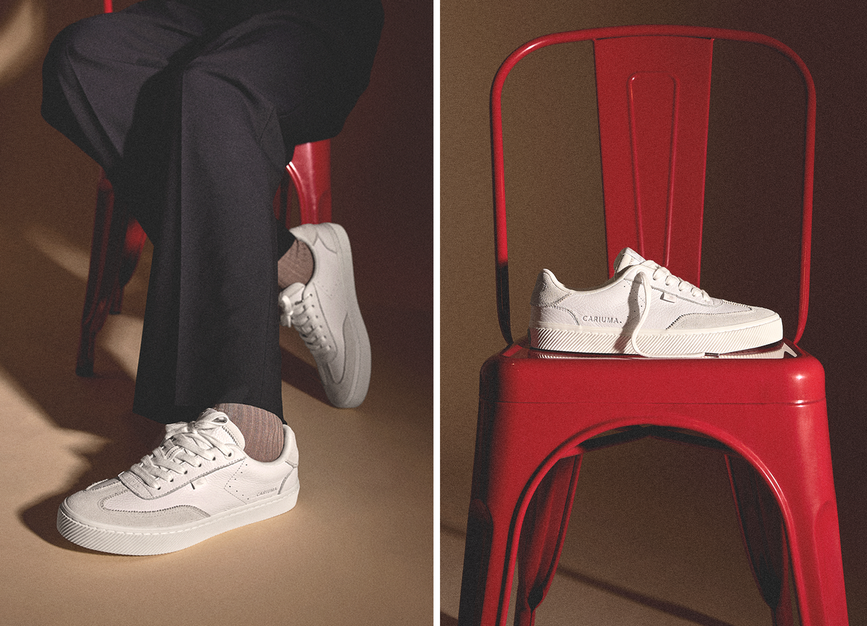 TOCA Pebbled Leather White Suede Smoke White