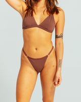 Adjustable String Thong - Cocoa