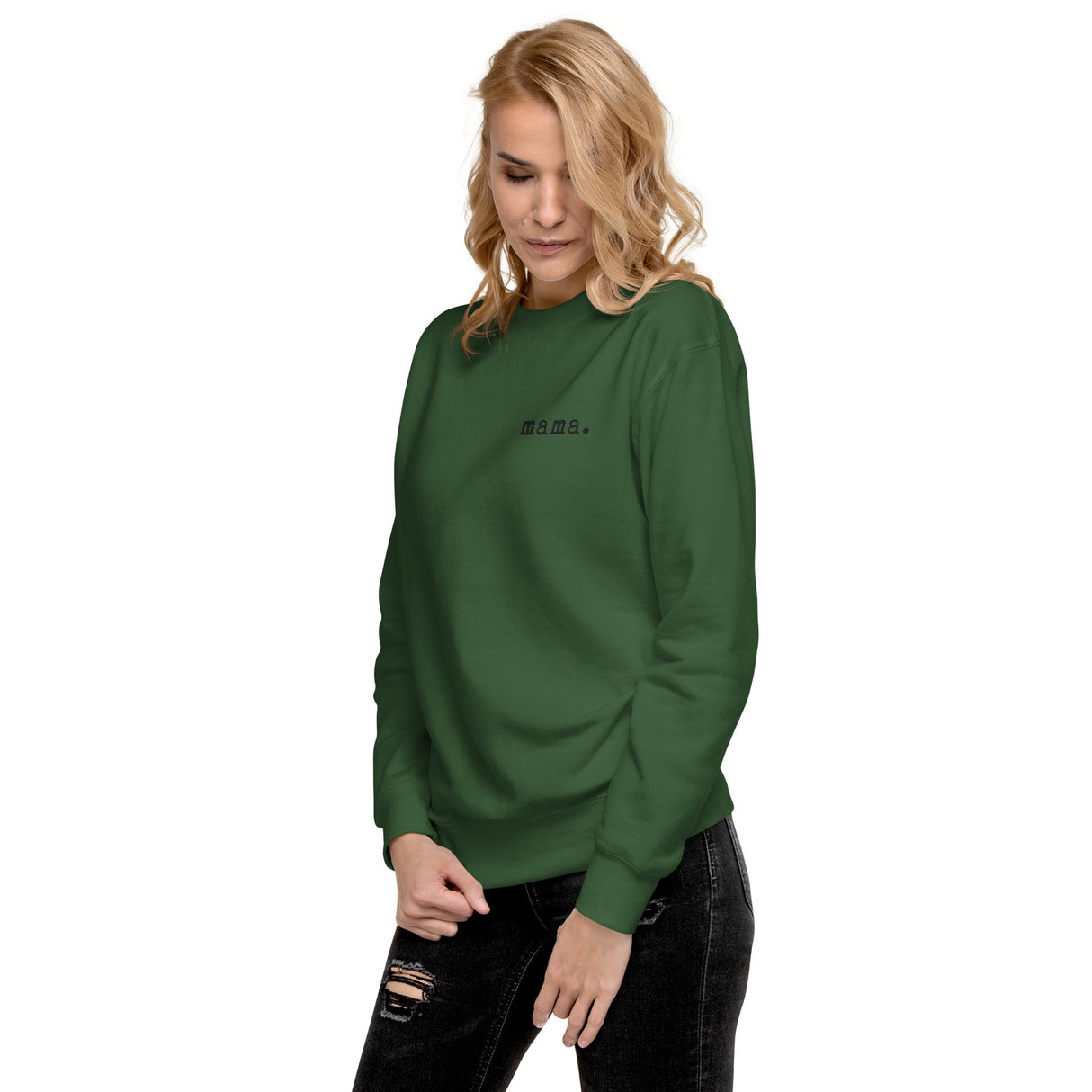 Mama. Embroidered |  Premium Adult Sweatshirt