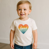 graphic tee | loved rainbow heart