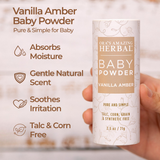 Talc Free Baby Powder, Real Vanilla Amber