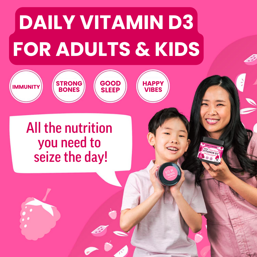 Vitamin D3 + K2 Gummies, Raspberry (60 ct)