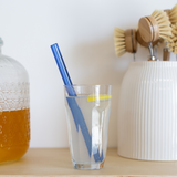 Wide 8" Glass Straw Set - Iridium