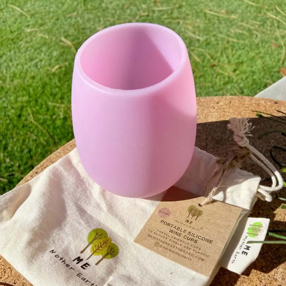 Portable Silicone Travel Wine Glasses + Travel Bag