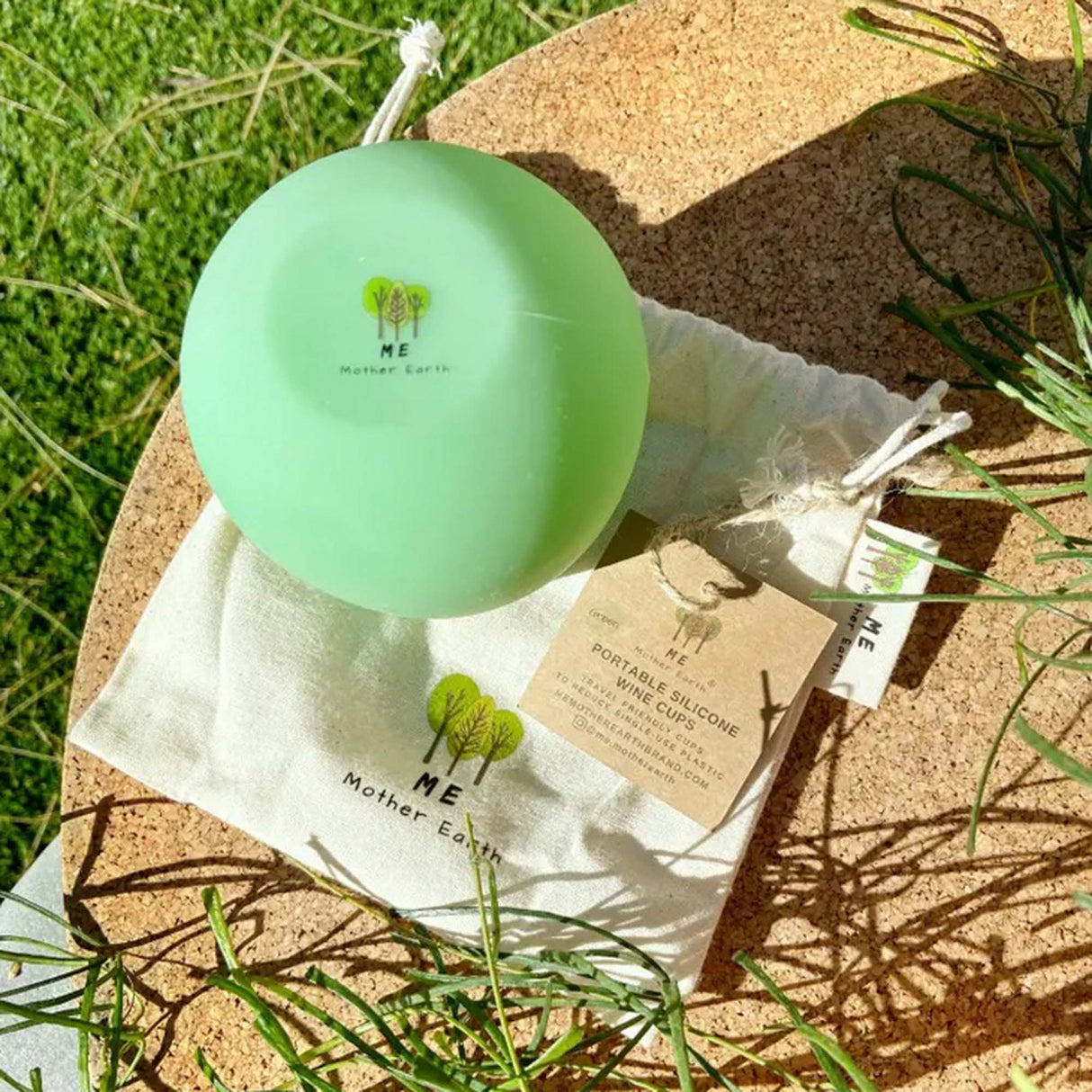 Portable Silicone Travel Wine Glasses + Travel Bag