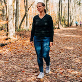 Midweight - Women's Long Sleeve V-Neck Sweater 100% Merino Wool