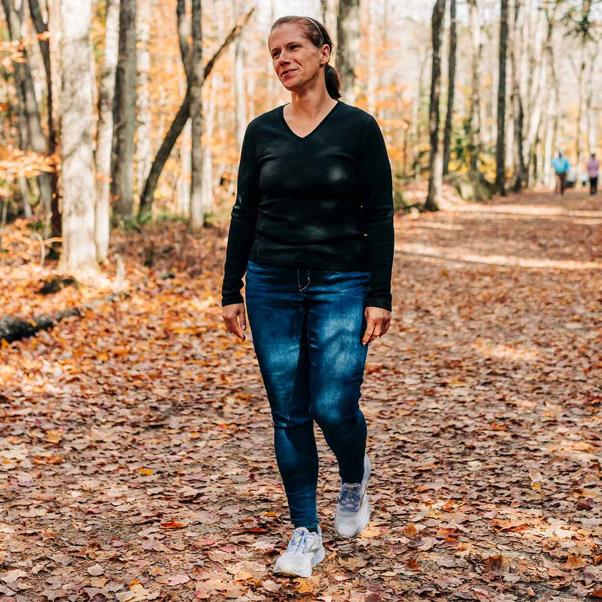 Midweight - Women's Long Sleeve V-Neck Sweater 100% Merino Wool