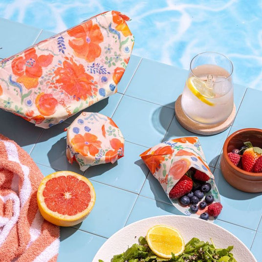 Bee wax wrappers in a pool