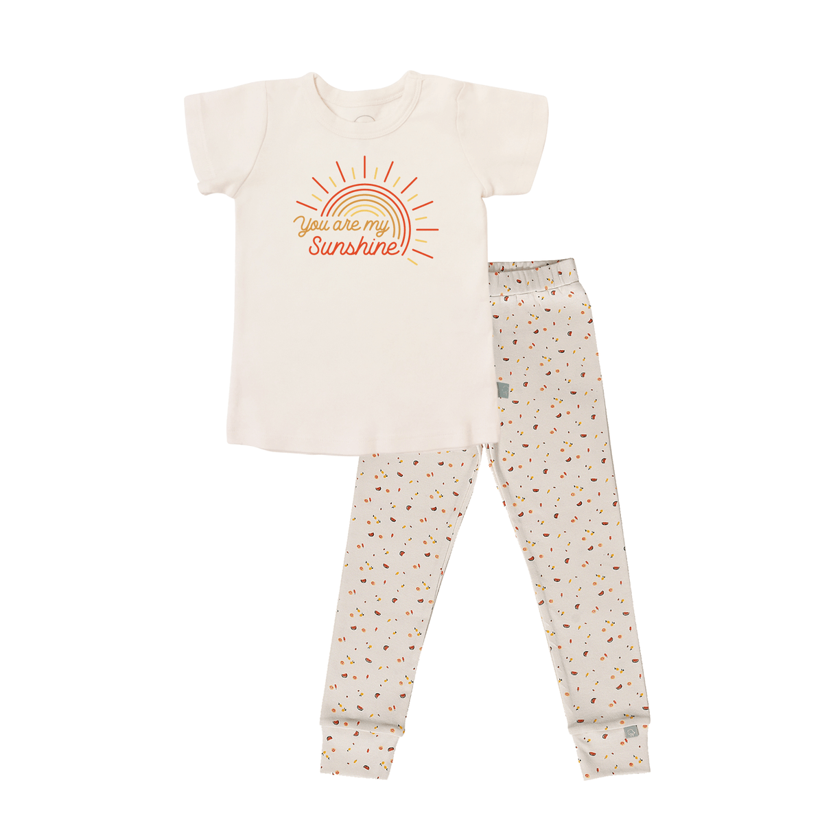 short sleeve pajama set | you are my sunshine